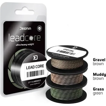 Delphin Leadcore hnědá 45lb 8m