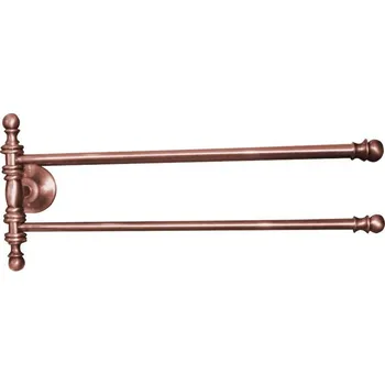 Držák na ručník SAPHO PERLA dvojitý držák ručníků otočný 390mm, růžové zlato