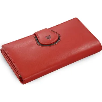 Červená dámská kožená rámová peněženka s ozdobnou klopnou 511-1526-31/60 + doprava zdarma
