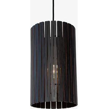 Graypants Dřevěné závěsné válcové svítidlo Kerflights Drum Dekor: Esspreso, Průměr: 180 mm GP-410-E