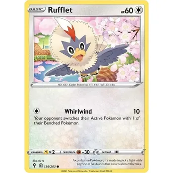 Sběratelská karetní hra Pokémon karta Rufflet 136/203
