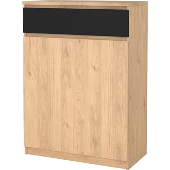 Botník Nábytek PEGAS s.r.o. Botník SIMPLICITY 209, Jackson hickory/Černý mat