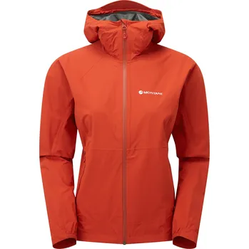 Dámská softshellová bunda Montane dámská strečová nepromokavá bunda Fem Minimus Lite Jacket Barva: Saffron Red, Velikost: UK10/US6/EUR38/S