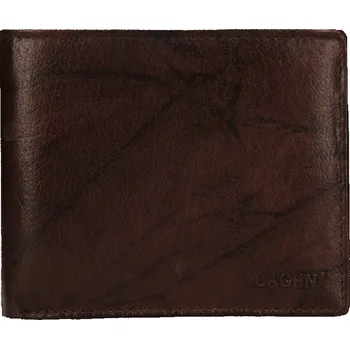 Peněženka Lagen pánská peněženka kožená V-75 - tmavě hnědá - DBR