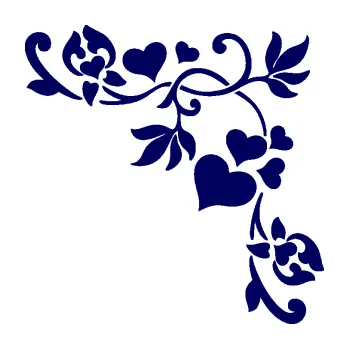 Samolepící dekorace SAMOLEPKA Květina dekor 042 pravá rohová se srdíčky (23 - tmavě modrá) NA AUTO, NÁLEPKA, FÓLIE, POLEP, TUNING, VLASTNÍ TEXT, TISK, AUTOSAMOLEPKY.cz, POLEPY, OBRÁZEK, LOGO, SAMOLEPKY