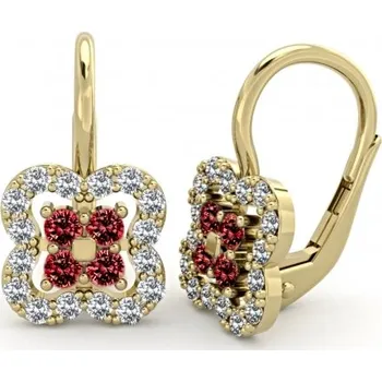 Šperk Couple, Elegantní náušnice Elodie, žluté zlato a zirkony, 585-66-3-0279.0Z00.0.00.104.07