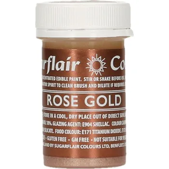 Potravinářské barvivo ROSE GOLD - Gelová barva Sugarflair - Matt paints