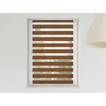 Roleta FEXI Zatemňovací Roleta Den a noc, Luxus nature dub, A 01503 v POLO kazetě, 150x30 cm