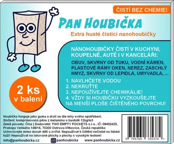 Pan Houbička Extra husté nanohoubičky 2 ks