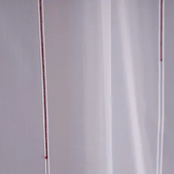 Tegatex Voál látka metráž - bílo červené proužky