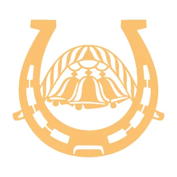 Samolepící dekorace SAMOLEPKA Koňská podkova 005 se zvonečky (08 - béžová) NA AUTO, NÁLEPKA, FÓLIE, POLEP, TUNING, VLASTNÍ TEXT, TISK, AUTOSAMOLEPKY.cz, POLEPY, OBRÁZEK, LOGO, SAMOLEPKY