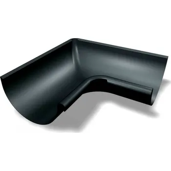 okap PREFA roh žlabu vnitřní 90° hliníkový Ø 125 mm, Černá P10 RAL 9005