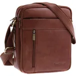 Pánská kožená taška přes rameno Sendi Design M-713 koňaková