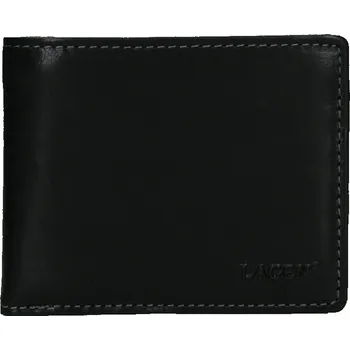 Peněženka Lagen pánská peněženka kožená W-8120/T - černá - BLK