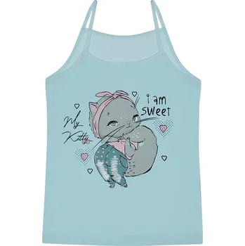 Dívčí tričko EVONA a.s. Dívčí košilka KIDS UR C SVĚTLE MODRÁ - KOSILKA KIDS UR C SV.MODRÁ 110