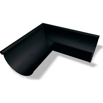 okap PREFA roh žlabu venkovní 90° hliníkový Ø 125 mm, Černá P10 RAL 9005