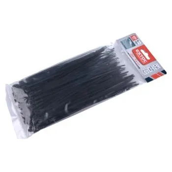 Stahovací páska pásky stahovací na kabely EXTRA, černé, 200x3,6mm, 100ks, nylon PA66