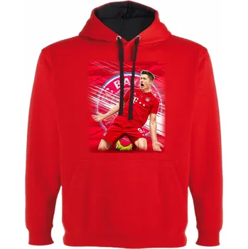 Chlapecká mikina Mikina Urban Robert Lewandowski Barva: Červená, Velikost: 122/128 - 6/7let