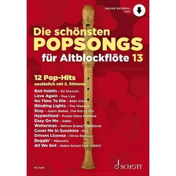 Die schönsten Popsongs für Alt-Blockflöte Band 13
