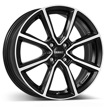 Alu kolo Alu disk DEZENT TN dark 6.5x16, 4x100, 60.1, ET40 Black/polished