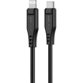 Náhradní díl pro mobilní telefon Nabíjecí a datový kabel 30W (3A) ~ AceFast C3-01 ~ USB-C/Lightning 1,2m MFi - Černý