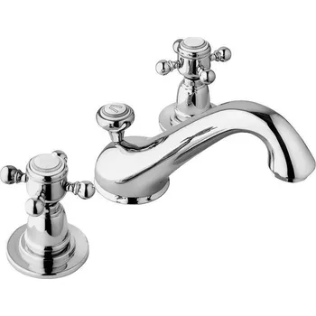 Vodovodní baterie SAPHO SASSARI tříprvková umyvadlová baterie s výpustí, chrom