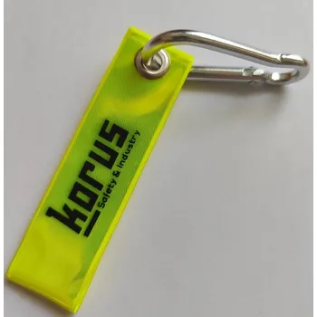 Reflexní přívěsek s karabinkou žlutý