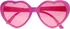 Karnevalový doplněk PartyDeco OKR3-081 brýle ve tvaru srdce růžové