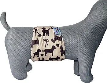 Obleček pro psa GaGa's Inkontinenční pás L hnědý pes