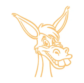 Samolepící dekorace Osel 007 pravá rozesmátý (08 - béžová) SAMOLEPKA NA AUTO, NÁLEPKA, FÓLIE, POLEP, TUNING, VLASTNÍ TEXT, TISK, AUTOSAMOLEPKY.cz, POLEPY, OBRÁZEK, LOGO, 3D STICKERS