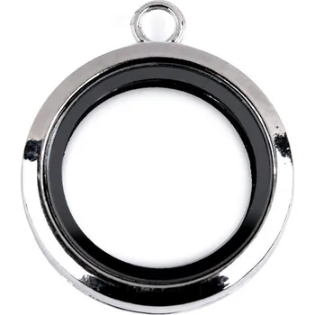 Medailonek rozevírací na magnet Ø30 mm, barva 1 platina