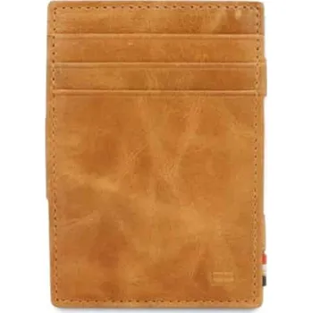 Peněženka Kožená peněženka na karty s kapsou na mince Essenziale Brushed Garzini Cognac