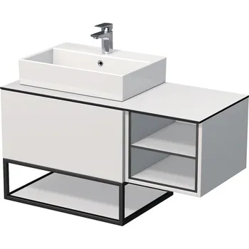 Koupelnový nábytek Koupelnová skříňka pod umyvadlo Naturel Oxo 110x58x50 cm bílá mat OXO110L701ZKDSBM