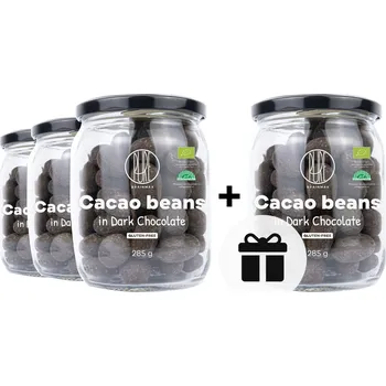 Čokoláda BrainMax Pure 3+1 ZDARMA BrainMax Pure® Kakaové boby v hořké čokoládě BIO, 285 g *CZ-BIO-001 certifikát