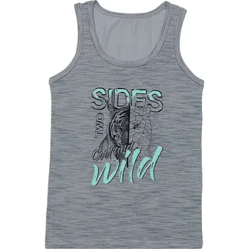 EVONA a.s. Chlapecký nátělník se širokými ramínky B šedá - TILKO CHL B ŠEDÁ 122