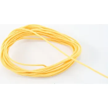 Textilní guma Klobouková kulatá pruženka - žlutá - průměr 0,12 cm