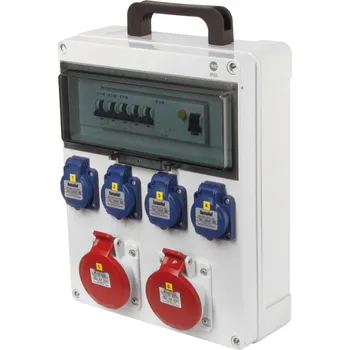 modulární přístroj a rozvaděč fb112205-6kA - ZSF40200000.1 /5813 Zásuvková skříň IP44 jištěná s chráničem 40/4/003, přenosná