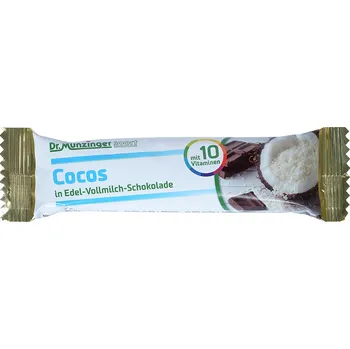 Bonbon Dr.Munzinger | ovocné řezy z podhůří Alp Dr. Munzinger čokoládovo-ovocný řez KOKOS 40 g