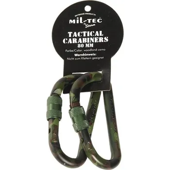 Karabina TAKTICKÁ šroubovací 80 mm WOODLAND pár