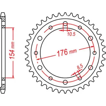 Řetězová sada pro motocykl MTX PARTS rozeta 4434 43 HONDA VFR750, VFR800 V-TEC 02-14, VFR800X CROSSRUNNER 11-15 (JTR1340.43) (řetěz 530) (MTX PARTS rozeta 4434 43 HONDA VFR750, VFR800 V-TEC 02-14, VFR800X CROSSRUNNER 11-15 (JTR1340.43) (řetěz 530))