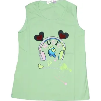 Dívčí tričko DÍVČÍ TÍLKO zelené Kugo HC0685 (Dívčí letní tílko)