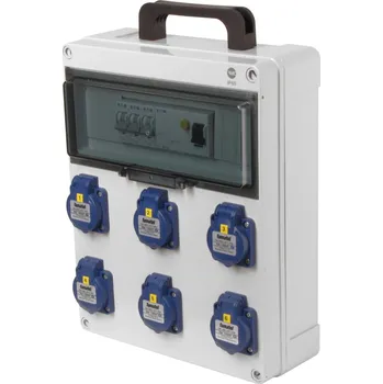 modulární přístroj a rozvaděč fb37505 - ZSF60000000.1 /5813 Zásuvková skříň IP54 jištěná s chráničem 40/4/003, přenosná