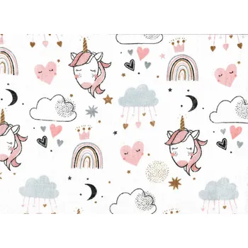 látková plena Plena látková 70x70cm, 5ks/bal - potisk jednorožec