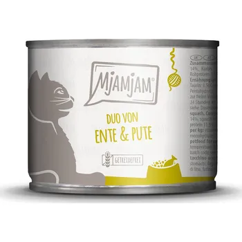Krmivo pro kočku MjAMjAM DUO kachní a krůtí maso na dýni 6× 200 g
