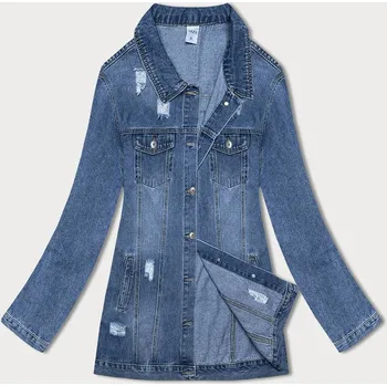 Světle modrá dlouhá džínová bunda (GD8728-LK) odstíny modré XL (42)