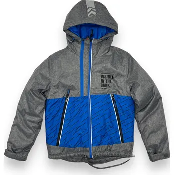 Dívčí bunda Nice Classic Chlapecká modrá zimní bunda 07 Šedá, 140