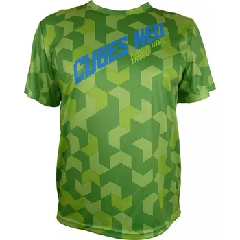 cyklistický dres HAVEN Cyklistický dres s krátkým rukávem - CUBES NEO MTB - černá