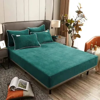 Prostěradlo Čína Hřejivé plyšové prostěradlo v různých velikostech Rozměry: 200x220x20cm, Barva: zelená