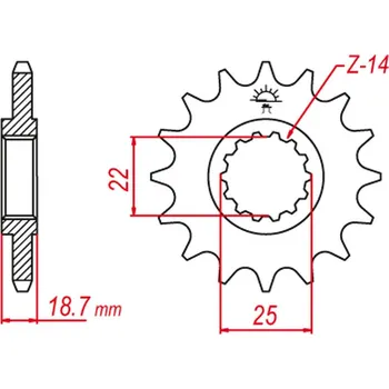Řetězová sada pro motocykl GROSSKOPF řetězové kolo přední 2254 15 DUCATI 1200 MULTIstrada 10-20 (JTF743.15) (GROSSKOPF řetězové kolo přední 2254 15 DUCATI 1200 MULTIstrada 10-20 (JTF743.15))