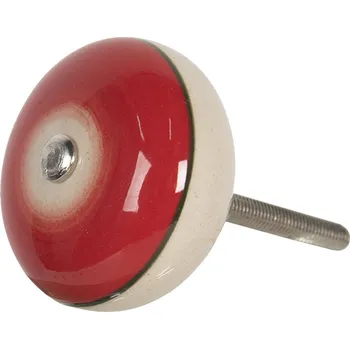 Věšák Clayre & Eef, Holandsko Clayre & Eef - Nábytková úchytka červená - Ø 4*3 cm